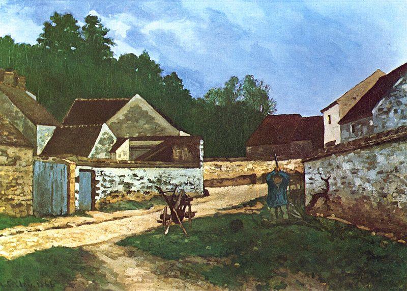 Alfred Sisley Dorfstrasse in Marlotte oil painting image